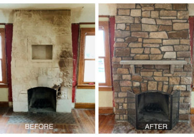 before and after of a fire damage